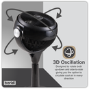 Baridi DH143  Pedestal Fan with Remote Control 10" - Black