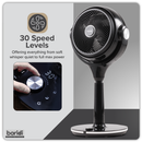 Baridi DH143  Pedestal Fan with Remote Control 10" - Black