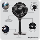 Baridi DH143  Pedestal Fan with Remote Control 10" - Black
