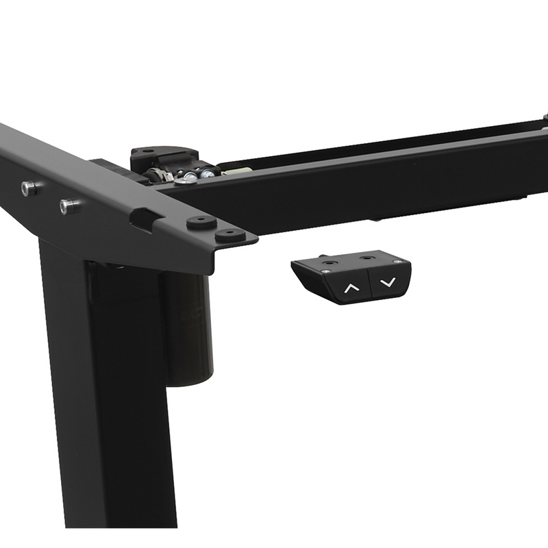 Dellonda DH17  Single Motor Ultra-Quiet Adjustable-Height Desk Frame 70kg Capacity - Black