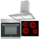 Baridi DH188  Integrated Ceramic Hob with 4 Cooking Zones, Integrated Fan-Assisted Electric Oven & Cooker Hood with Carbon Filters