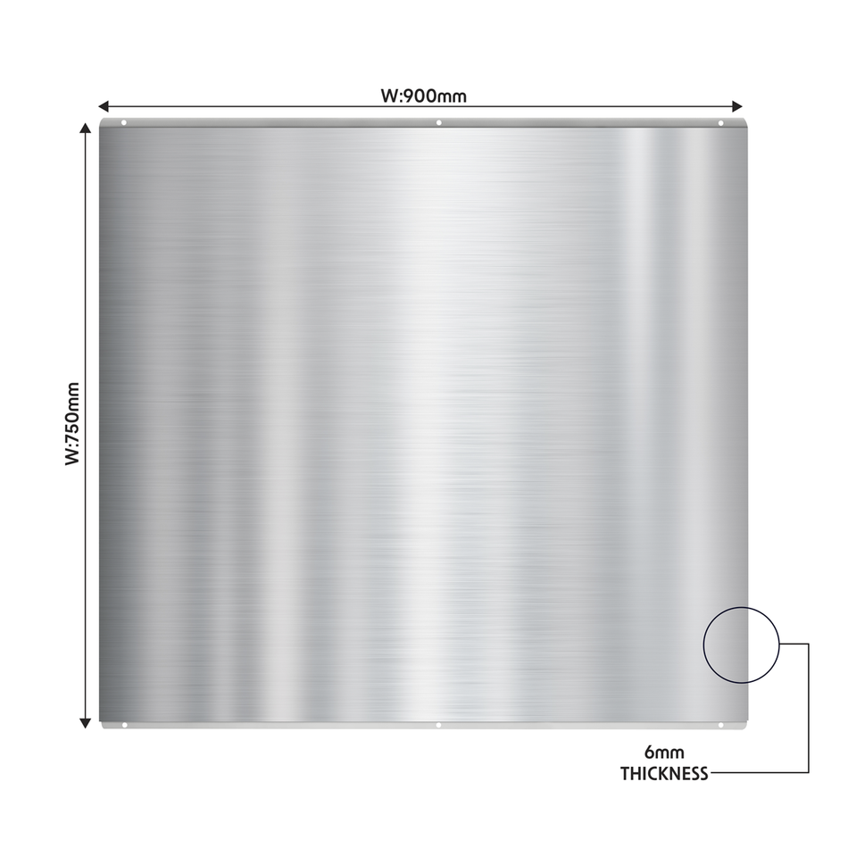 Baridi DH195  Splashback for Cooker Hoods 90 x 75cm - Stainless Steel