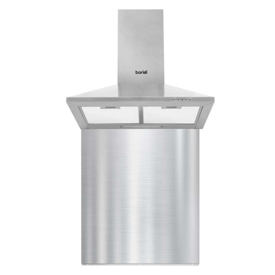 Baridi DH207  Cooker Hood with Carbon Filters & Splashback 60cm - Stainless Steel