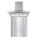 Baridi DH208  Curved Glass Cooker Hood with Carbon Filters, LED Lights & Splashback 60cm - Stainless Steel