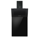 Baridi DH210  Angled Chimney Cooker Hood with Carbon Filters, LED Lamp & Splashback - Black Glass