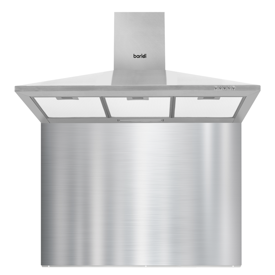 Baridi DH211  Cooker Hood with Carbon Filters & Splashback 90cm - Stainless Steel