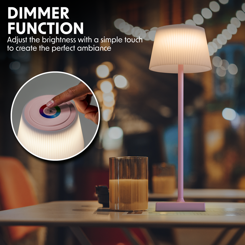 Dellonda DH215  Rechargeable Table Lamp for Home Office Restaurant RGB Colours
