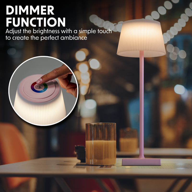 Dellonda DH215  Rechargeable Table Lamp for Home Office Restaurant RGB Colours