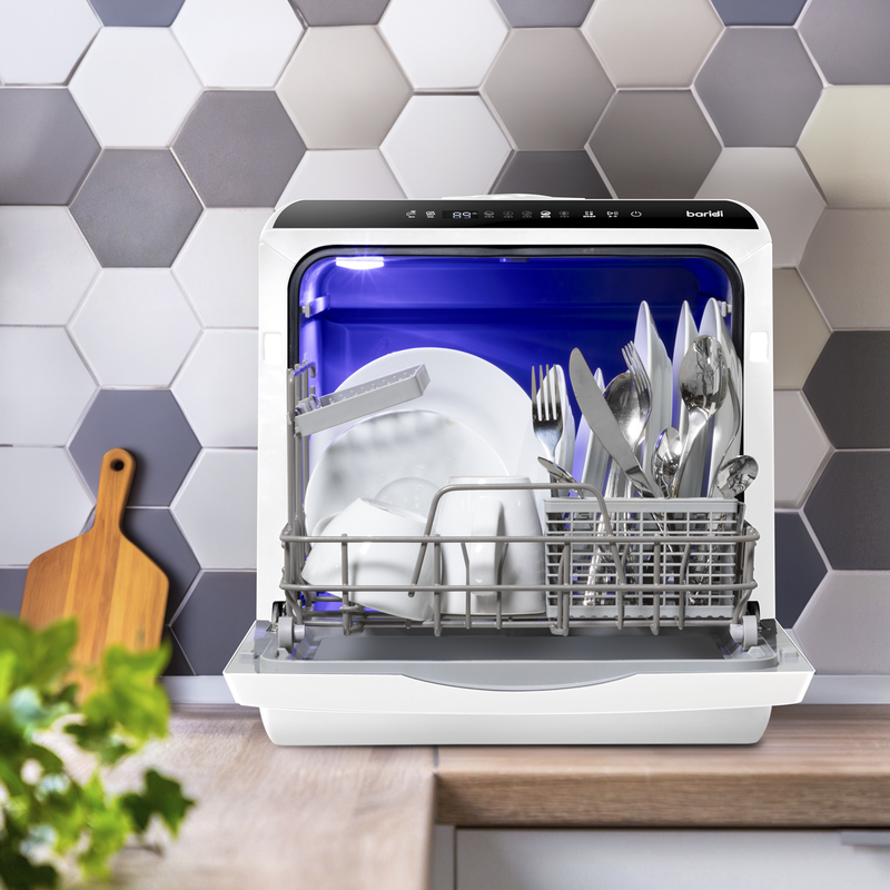 Baridi DH224A  2-4 Place Settings Mini Portable Tabletop Dishwasher, 5 Wash Functions