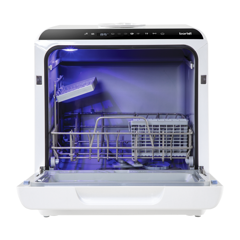 Baridi DH224A  2-4 Place Settings Mini Portable Tabletop Dishwasher, 5 Wash Functions