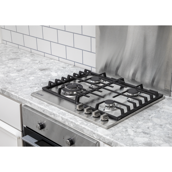 Baridi DH225  Gas Hob with 4 Cooking Zones 60cm - Stainless Steel