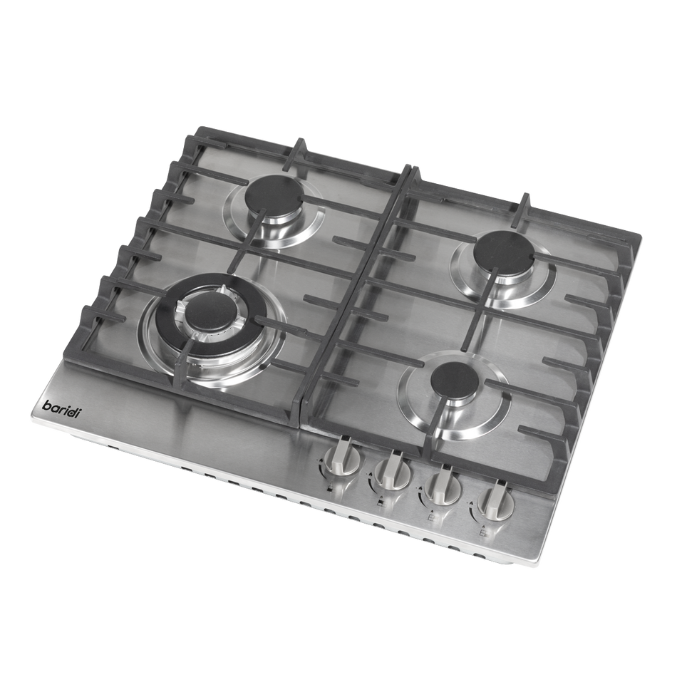 Baridi DH225  Gas Hob with 4 Cooking Zones 60cm - Stainless Steel