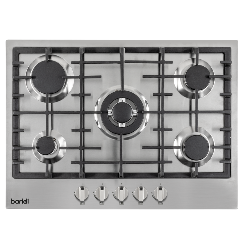 Sealey DH227 Baridi Gas Hob with 5 Cooking Zones 70cm - Stainless Steel