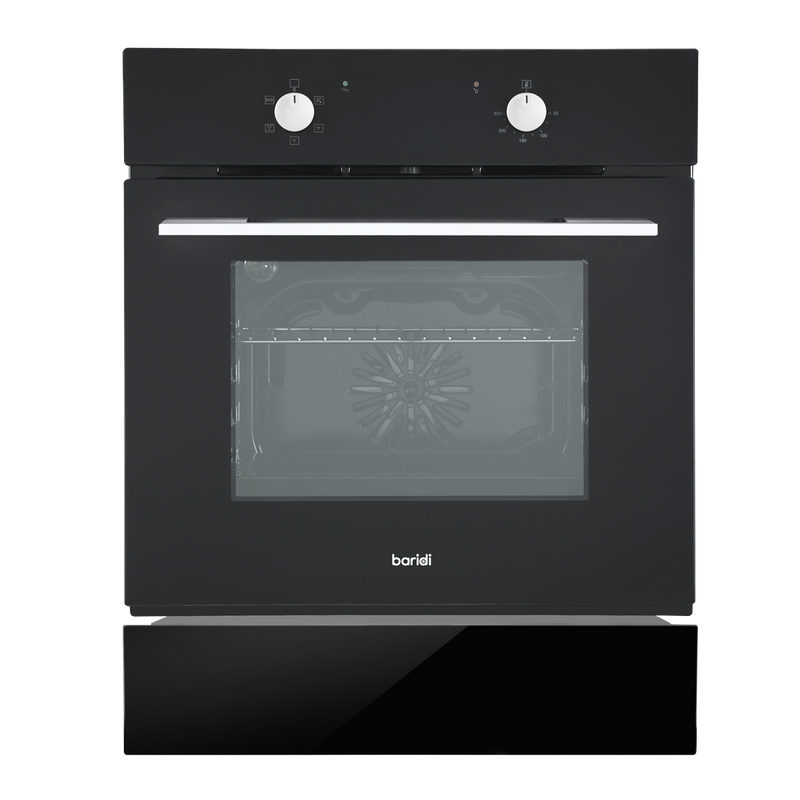 Sealey DH232 Baridi Integrated Fan-Assisted Electric Oven 60cm 55L Capacity with Warming Drawer - Black