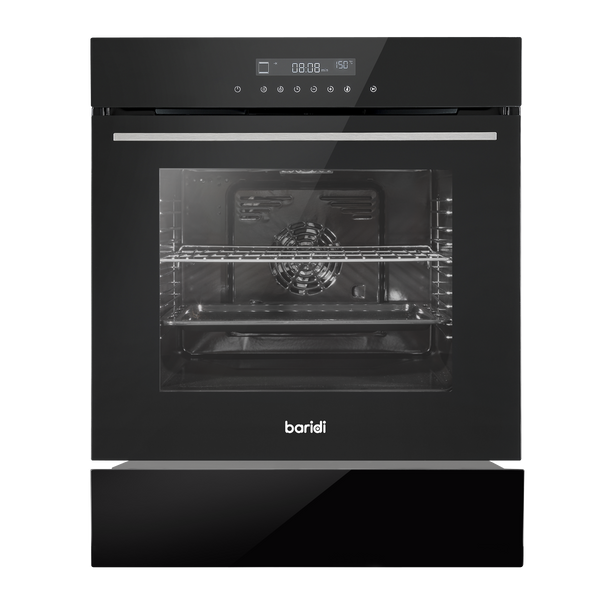 Sealey DH234 Baridi Integrated Fan-Assisted Electric Oven 60cm 72L Capacity with Warming Drawer - Black