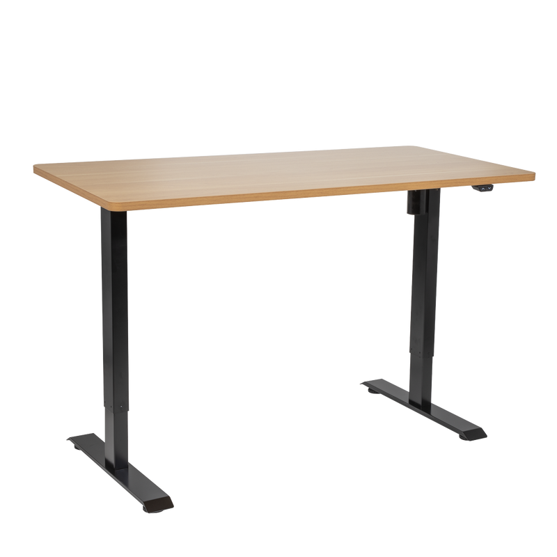 Sealey DH242 Dellonda Single Motor Ultra-Quiet Adjustable-Height Electric Sit/Stand Desk - Oak Desktop