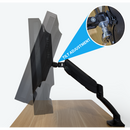 Dellonda DH24  Adjustable Single Monitor Arm with 360 degree Rotation - Black