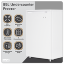 Baridi DH250  55cm Undercounter Freezer with Adjustable Thermostat 85L - White