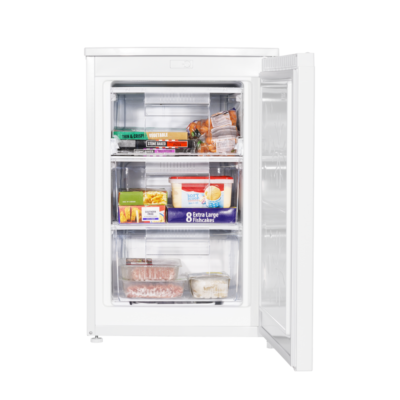 Baridi DH250  55cm Undercounter Freezer with Adjustable Thermostat 85L - White