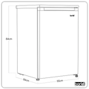 Baridi DH251  55cm Undercounter Freezer with Adjustable Thermostat, 85L - Black