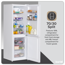 Baridi DH252  70/30 Low Frost Fridge Freezer 157L Capacity - White