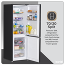 Baridi DH253  47cm 70/30 Fridge Freezer, 157L Capacity Low Frost