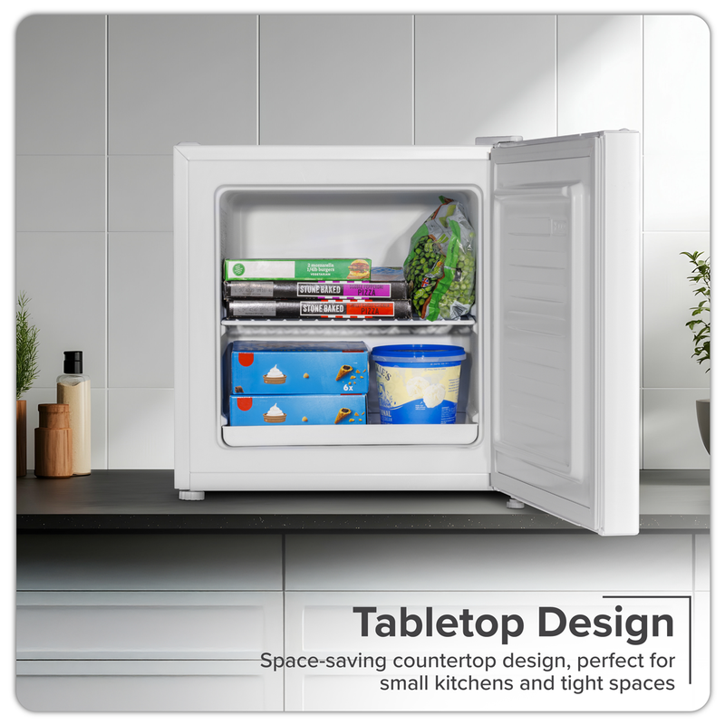 Baridi DH254  Mini Tabletop Fridge/Freezer, 31L Capacity - White