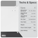 Baridi DH254  Mini Tabletop Fridge/Freezer, 31L Capacity - White