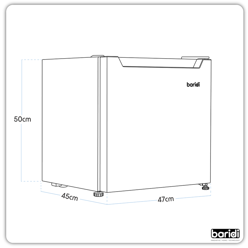 Baridi DH255  Mini Tabletop Fridge/Freezer, 31L Capacity - Black