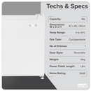 Baridi DH256  Tabletop Fridge with Ice Box, 46L Capacity