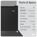 Baridi DH257  Tabletop Fridge with Ice Box, 46L Capacity