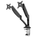 Dellonda DH25  Adjustable Double Monitor Arm with 360 degree Rotation - Black