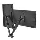 Dellonda DH25  Adjustable Double Monitor Arm with 360 degree Rotation - Black