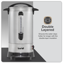 Baridi DH269  Hot Water Boiler/Tea Urn 10L Capacity, Stainless Steel