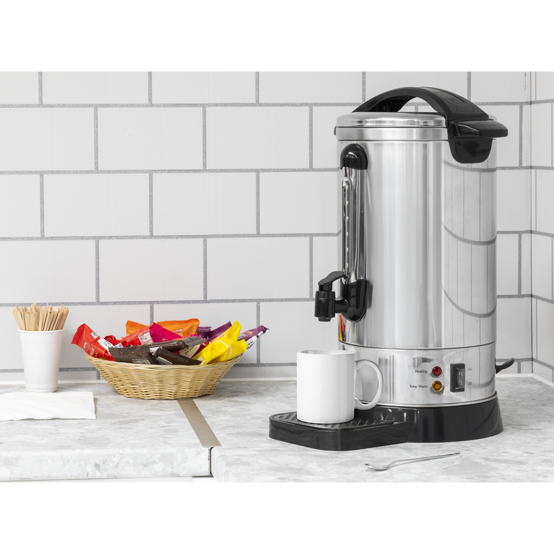 Baridi DH269  Hot Water Boiler/Tea Urn 10L Capacity, Stainless Steel