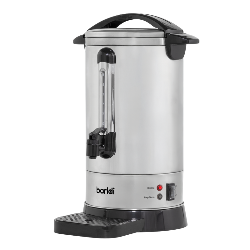 Baridi DH269  Hot Water Boiler/Tea Urn 10L Capacity, Stainless Steel