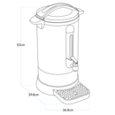 Baridi DH270  Hot Water Boiler, Tea Urn, 20L Capacity, Stainless Steel