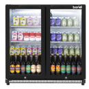 Baridi DH272  Hinged Double Door, Back Bar Drinks Fridge/Cooler, 190L Capacity