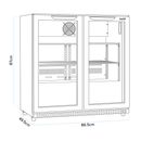 Baridi DH273  Back Bar Drinks Fridge/Cooler with Double Sliding Doors, 190L Capacity