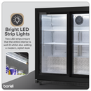 Baridi DH273  Back Bar Drinks Fridge/Cooler with Double Sliding Doors, 190L Capacity