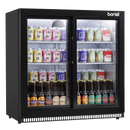 Baridi DH273  Back Bar Drinks Fridge/Cooler with Double Sliding Doors, 190L Capacity