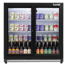 Baridi DH273  Back Bar Drinks Fridge/Cooler with Double Sliding Doors, 190L Capacity