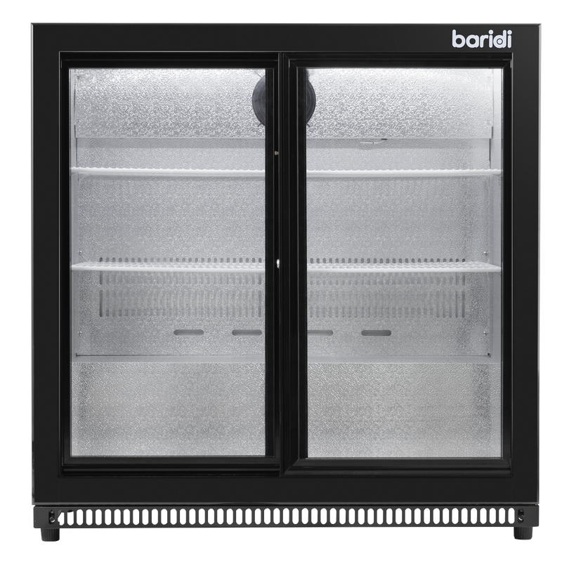 Baridi DH273  Back Bar Drinks Fridge/Cooler with Double Sliding Doors, 190L Capacity