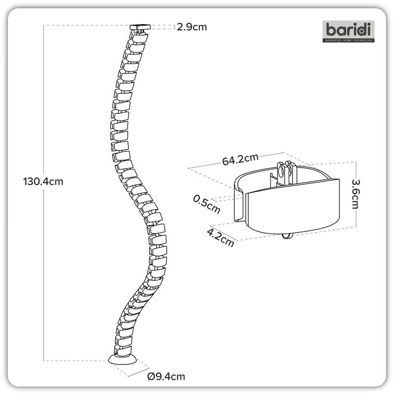 SEALEY DH275 Dellonda Flexible Cable Management System, Magnetic 1.3m