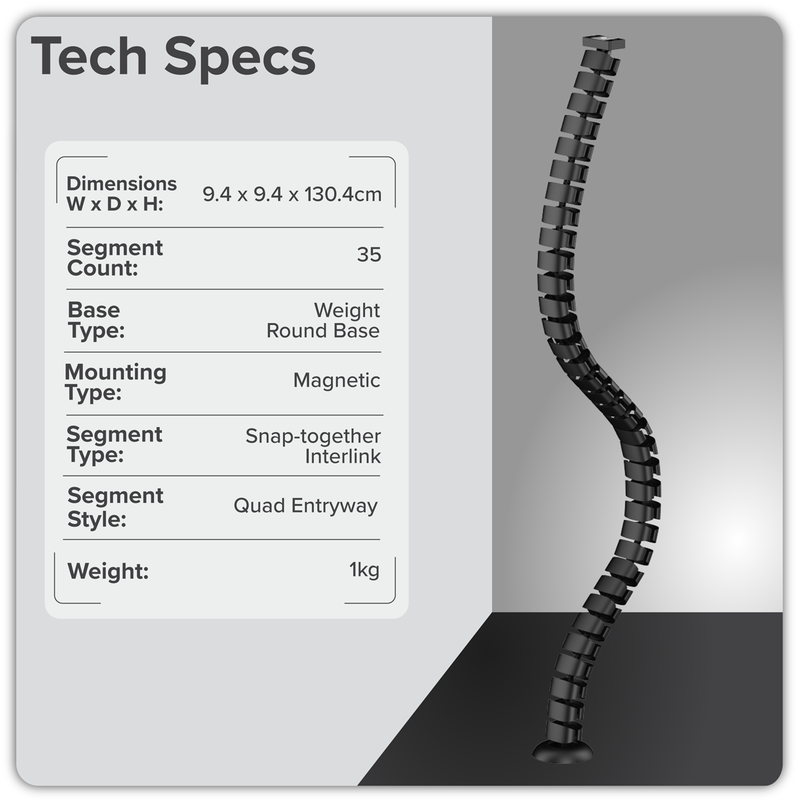 SEALEY DH275 Dellonda Flexible Cable Management System, Magnetic 1.3m