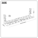 SEALEY DH276 Dellonda Extendable Cable Management Tray 435/730 x 130 x 190 - Black