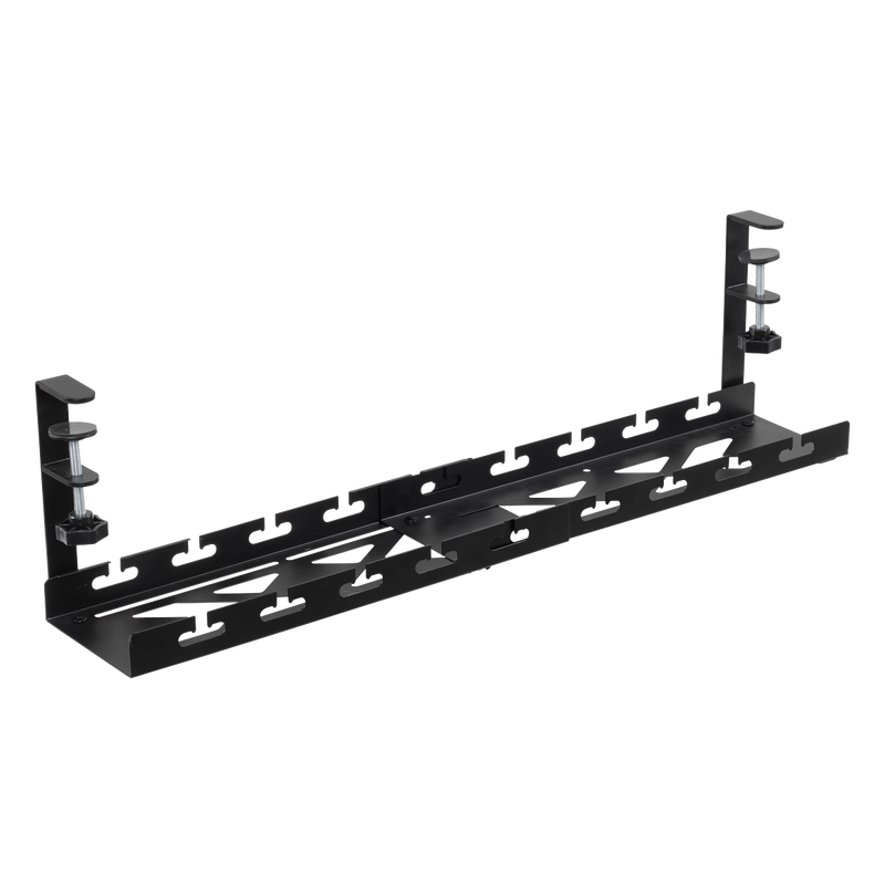 SEALEY DH276 Dellonda Extendable Cable Management Tray 435/730 x 130 x 190 - Black