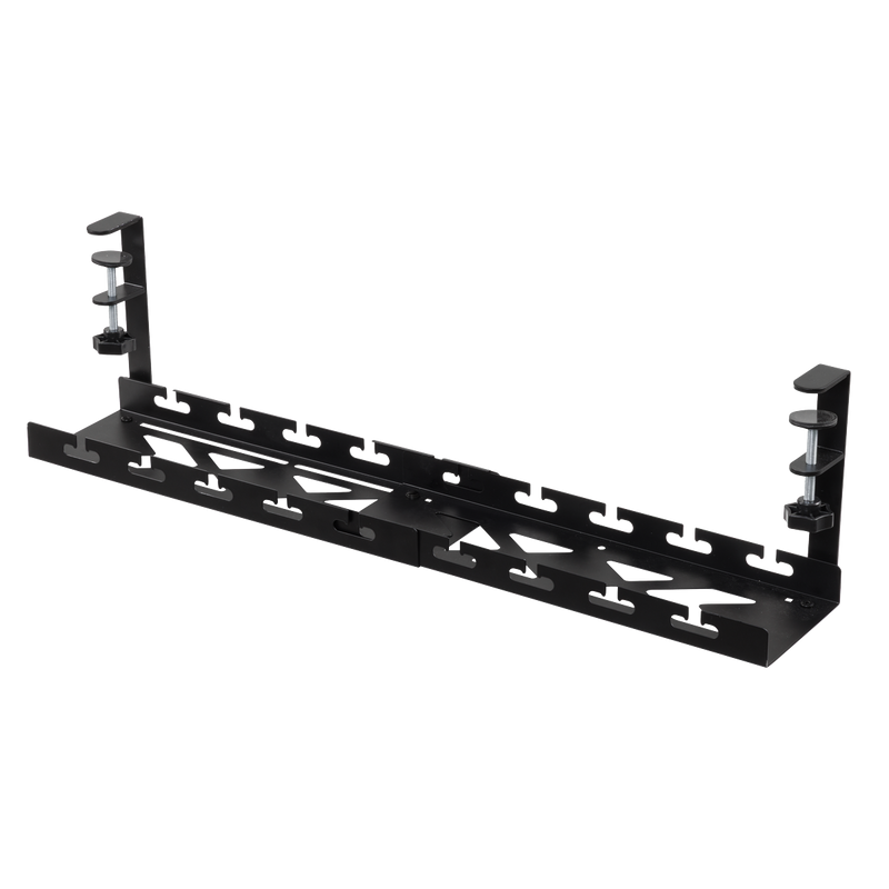 SEALEY DH276 Dellonda Extendable Cable Management Tray 435/730 x 130 x 190 - Black