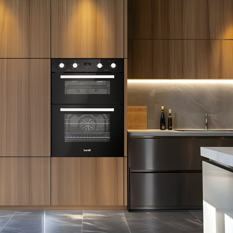 SEALEY DH278 72cm Built-Under Double Oven, 74L Capacity, Energy Rating A - Black