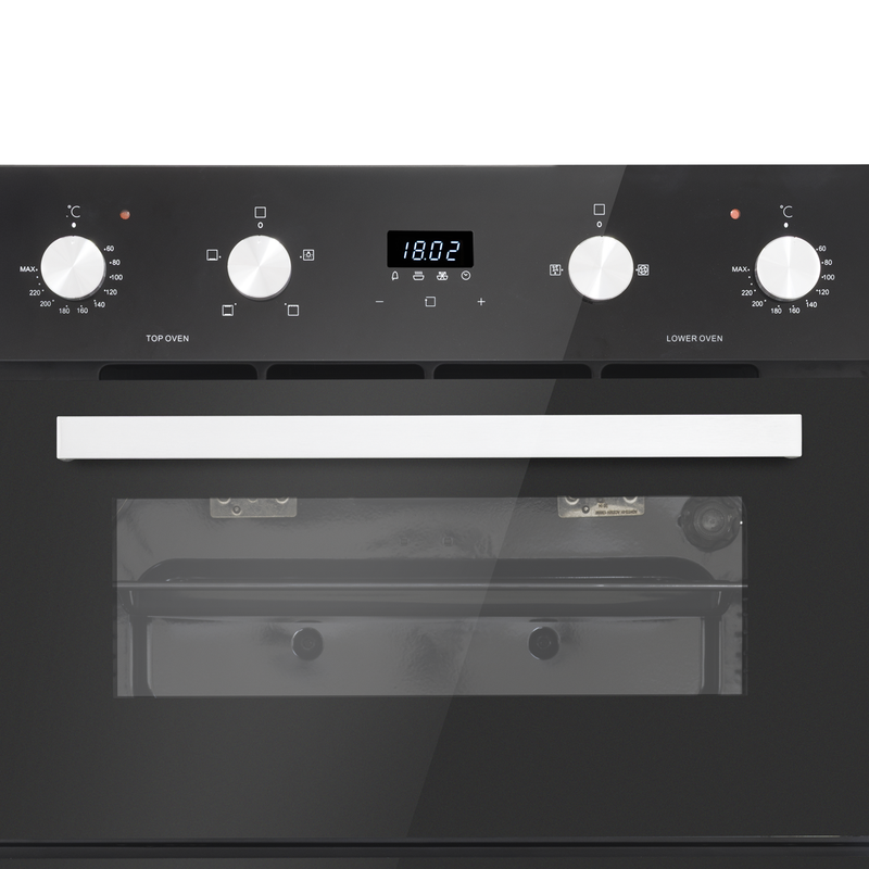 SEALEY DH278 72cm Built-Under Double Oven, 74L Capacity, Energy Rating A - Black